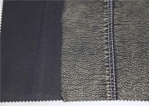 Eco - Friendly PU Faux Leather Fabric PU + Viscose + Polyester Composition