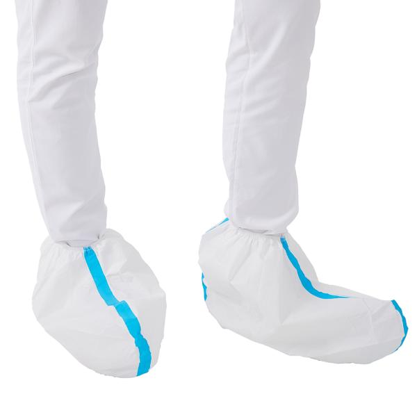80gsm Disposable Boot Cover , Blue Booties Shoe Covers 45x36cm