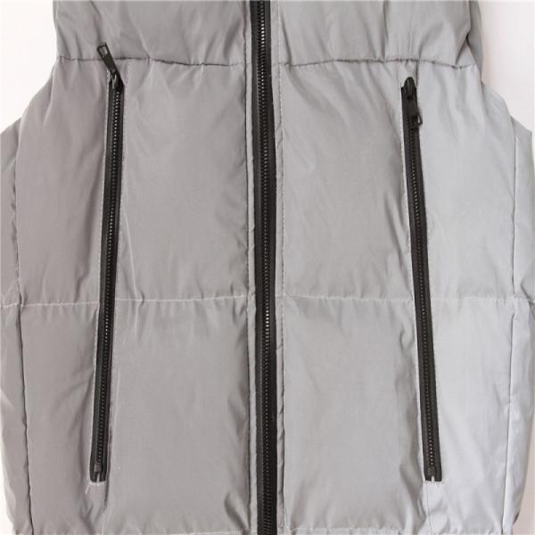 YKK Zipper Pockets Grey Men's Padded Gilet 100% Nylon Shell