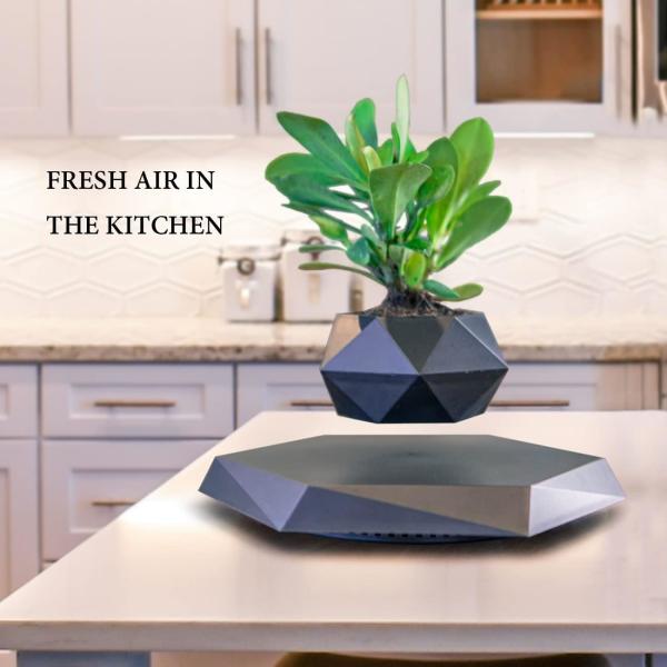 Customized Levitating Flower Pot Magnetic Floating Planter For Home Living Room