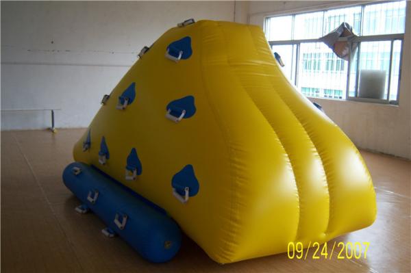 Funny Floating Inflatable Water Games , Inflatable Rock Climbing Wall For Water Leak Proof