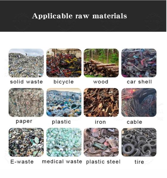 Equipamento de trituração de estrutura de automóvel máquina trituradora de eixo duplo nos EUA para planta de reciclagem de sucata de metal