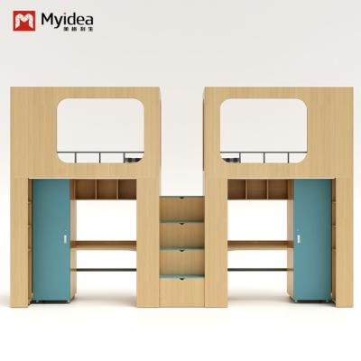 Mobiliário de escritório Myidea madeira colorida Crianças Cama de cama para jardim de infância