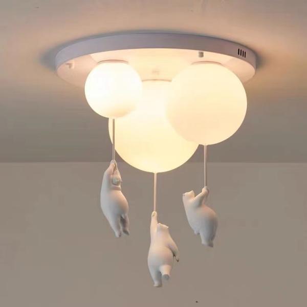 Kids Children Bed Room Pendant Light Colourful Glass Balloon Led Ceiling Lamp