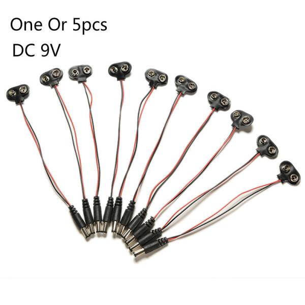 Experimental 9V Battery Snap Connector Wire Harness 18cm Rubber Soft Shell