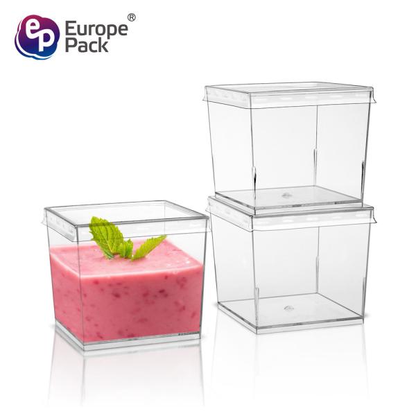 Wholesale Clear Plastic Smoothie Pudding Dessert Disposable Cups With Lids