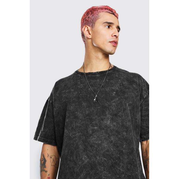 Acid Wash Man Pre Blank T Shirts Bio Heavy Cotton  220Gsm Vintage