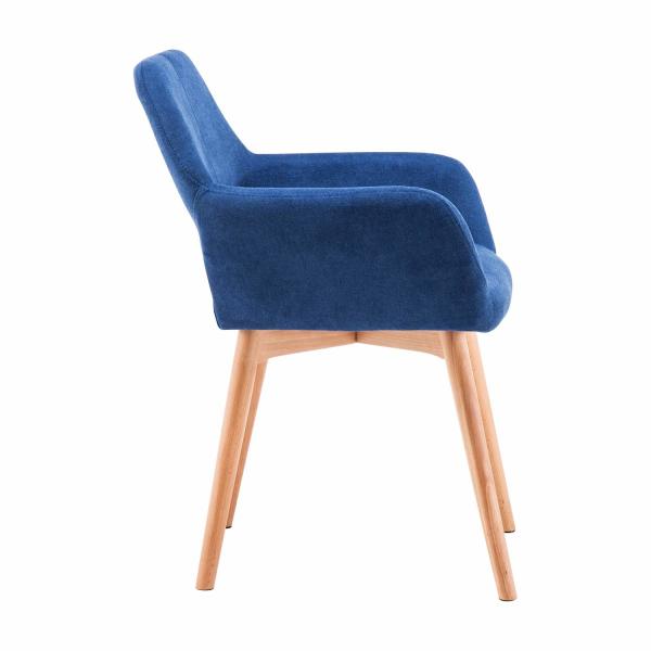 Soft Foam Modern Dining Armchair Club Guest With Solid Wood Legs OEM Available