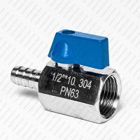 Stainless Steel Mini Ball Valve Barbed x Female Thread BSPP/NPT