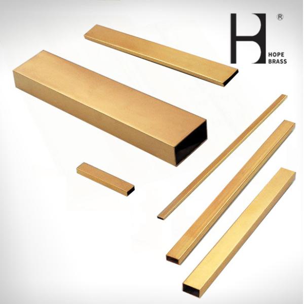 Rustproof CuZn39Pb3 Rectanglar Brass Rods For Interior Furniture