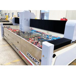 DOUBLE HEAD CNC CENTER STONE CNC GRINDING MACHINE 220v/380v 15KW+7.5KW WORKTABLE