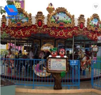 Fashion Classic Fairground Rides , Luxury Amusement Park Carousel For Children