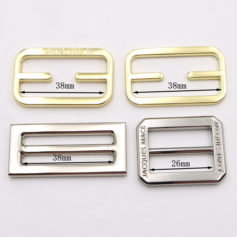 Heavy Duty Metal Tri Glide Buckle 25mm Round Square Slider Adjustable Buckle for bag