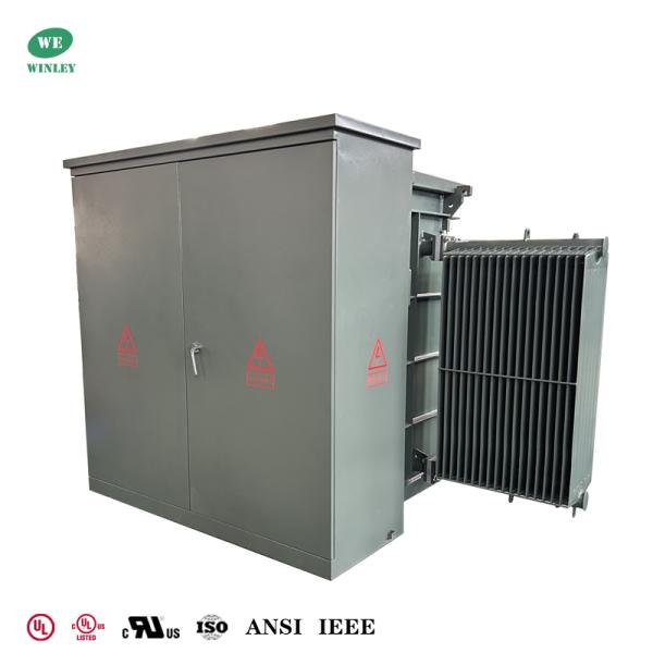 UL Listed 2.5 MVA Three Phase Pad Mounted Transformer 2500KVA Oil-Immersed 12470V To 400V ANSI/IEEE Standards