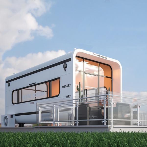 Customized size 20ft/40ft prefab modular houses tiny homes cabin office portable home pod apple cabin mobile house