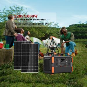 générateur solaire campant portatif de secours imperméable de système du panneau solaire 1000W