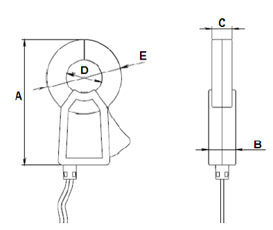 0 - 1000A Single Phase Clamp On Current Transformer Split Core Completely Enclosed