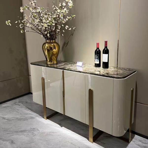 Marble Face Luxury Sideboard Cabinets With Drinks Fridge