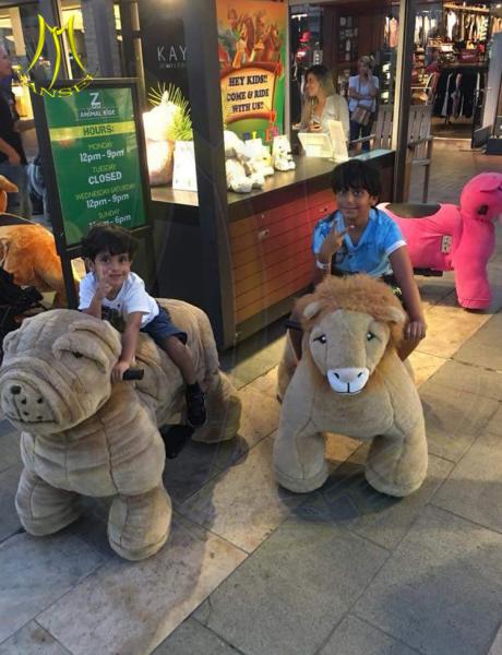 Hansel  children game center kids indoor used plush toy electronic animal  big electric scooter for sale