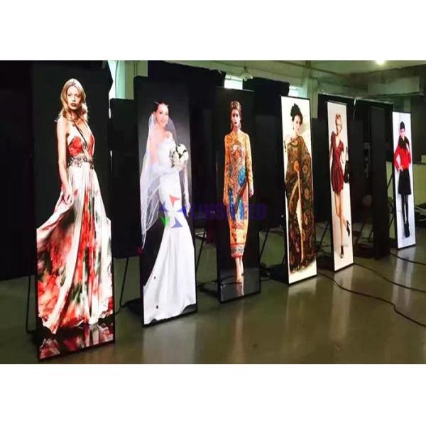 High Brightness Indoor LED Poster Windows Advertising Player Super HD 1.9mm
