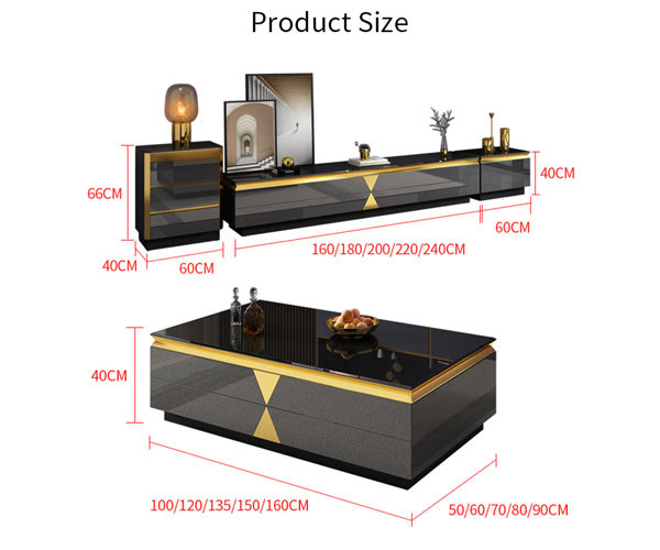Top de lujo de acero inoxidable del mármol del italiano de la altura del cuadro los 40cm del cuadrado del café del oro