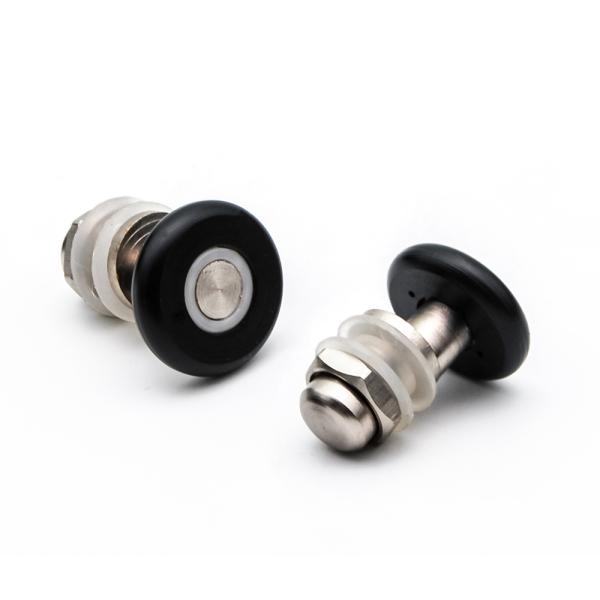 23 / 25 / 27mm Diameter Shower Door Parts Rollers , Shower Screen Rollers Black / White Color