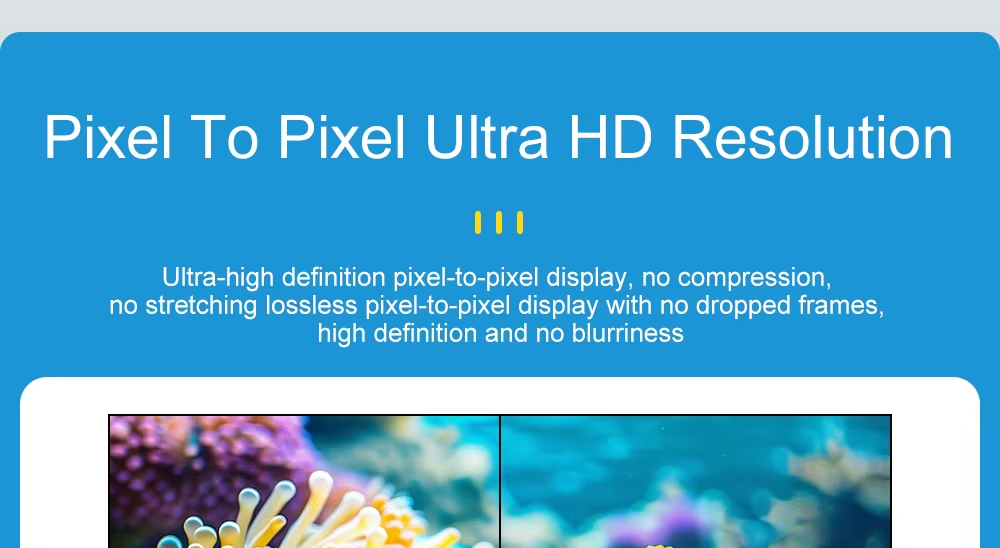 8K60 Multi-Screen Expander Video Wall Controller with HDMI 2.1 Input DP 1.4 Input and 4 HDMI 2.0 Outputs