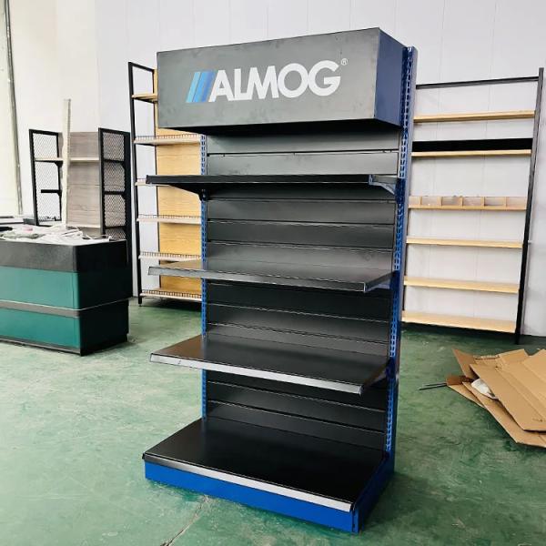 Best Selling Factory customized color size metal heavy duty shelves steel single side rack for grocery store shelves
