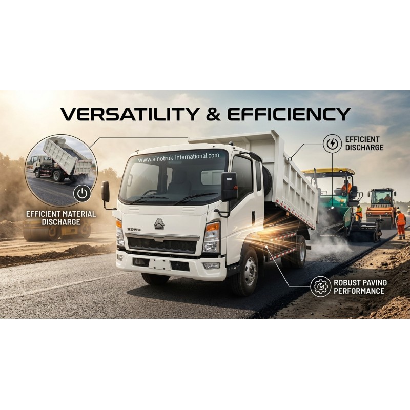 Stable Performance HOWO 4X2 Light Duty Dump Truck 116HP
