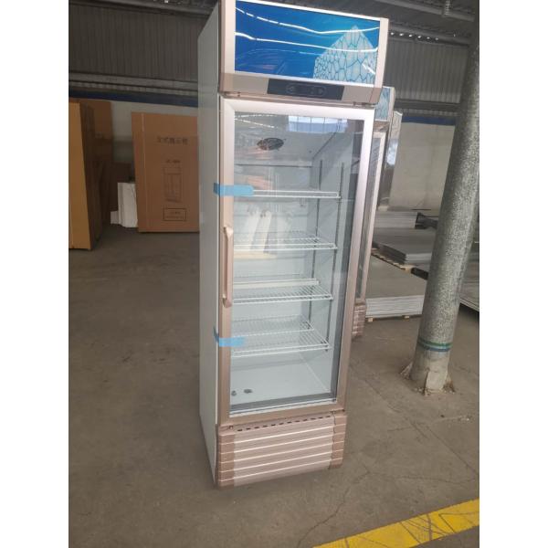 338L Single Door Glass Display Fridge Fan Cooling
