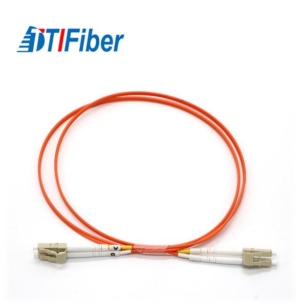 O baixo remendo multimodo da fibra ótica da perda de inserção cabografa o milímetro 62,5 OM1 LC ao tipo do LC