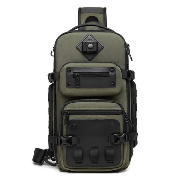 Sac à poitrine imperméable à l'eau pour hommes 20x17x39cm Tissu Oxford