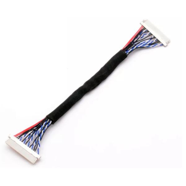 Television LVDS Wire Harness Black , 220mm Radio Wire Harness Fot High Definition TV