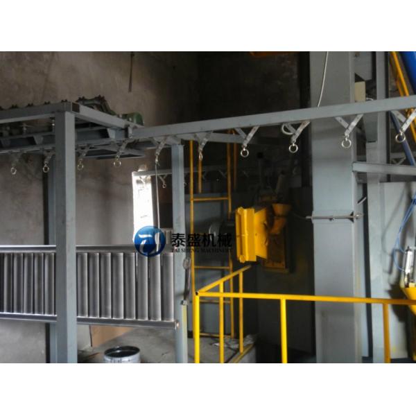 Carbon Steel Hanger Type Shot Blasting Machine , 60kw Abrasive Blasting Equipment 