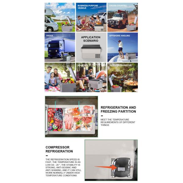 портативный располагаясь лагерем замораживатель холодильника Cookware 13.7kg располагаясь лагерем для автомобиля