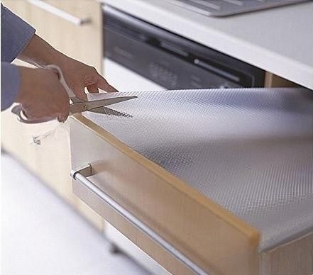 Alfombra de mesa plegable impermeable para el armario de la cocina el cajón del hogar almohadilla de plástico antideslizante