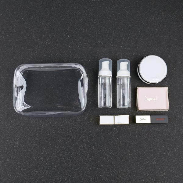 Pvc Zipper Toiletry Cosmetic Bag Custom Size Logo Clear Makeup Bag For Women Fashion Style