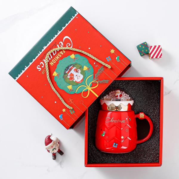 Top Sale Ceramic Christmas Mug Gift Box Set for Customized Logo Christmas Gift Set