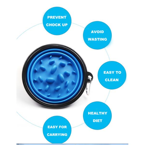 Шар 35oz собаки портативного медленного фидера большой складный для воды еды