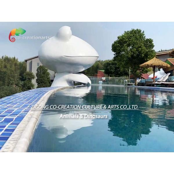 Сопротивление погоды статуи лягушки стеклоткани аквапарк темы Animatronic