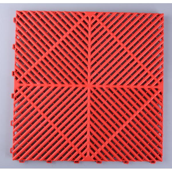 Interlocking Plastic PP Carwash Grating Floor 1.8cm Thickness for Garage Decking Tiles