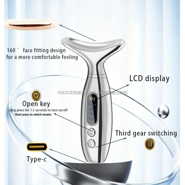 Masseur facial et cou liftant pour la maison, masseur liftant en forme de V pour raffermir et blanchir la peau