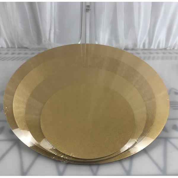 12'' Cake Cardboard Base Baking Tools Golden Siliver Finish With Pattern