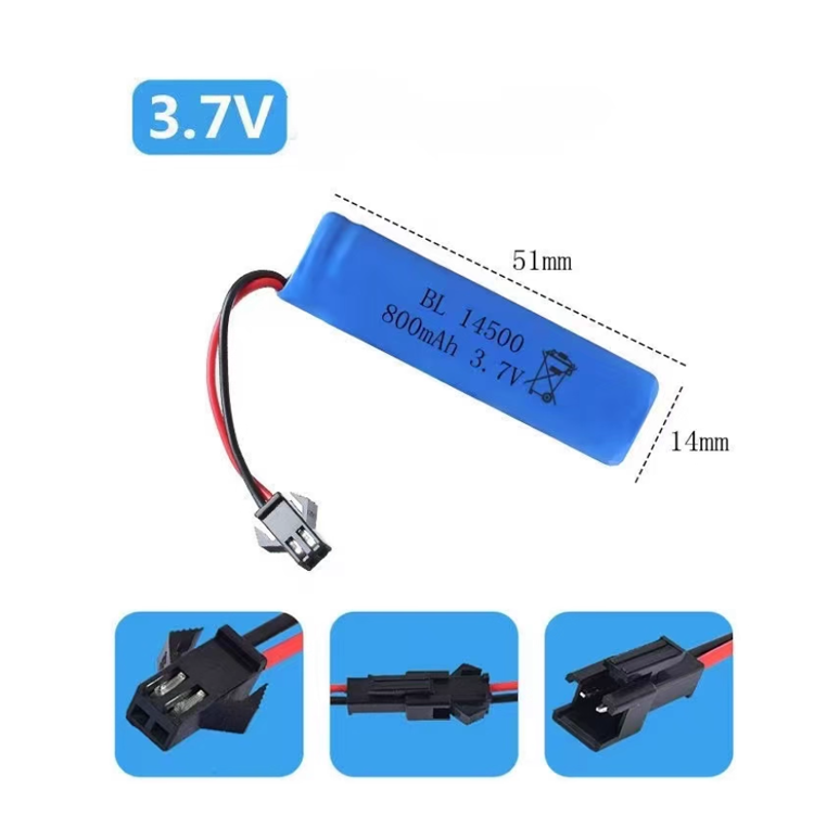 3.7V 14500 & 18650 Li-ion Batteries with Protection Circuit - Safe, Rechargeable for Toys, RC Cars