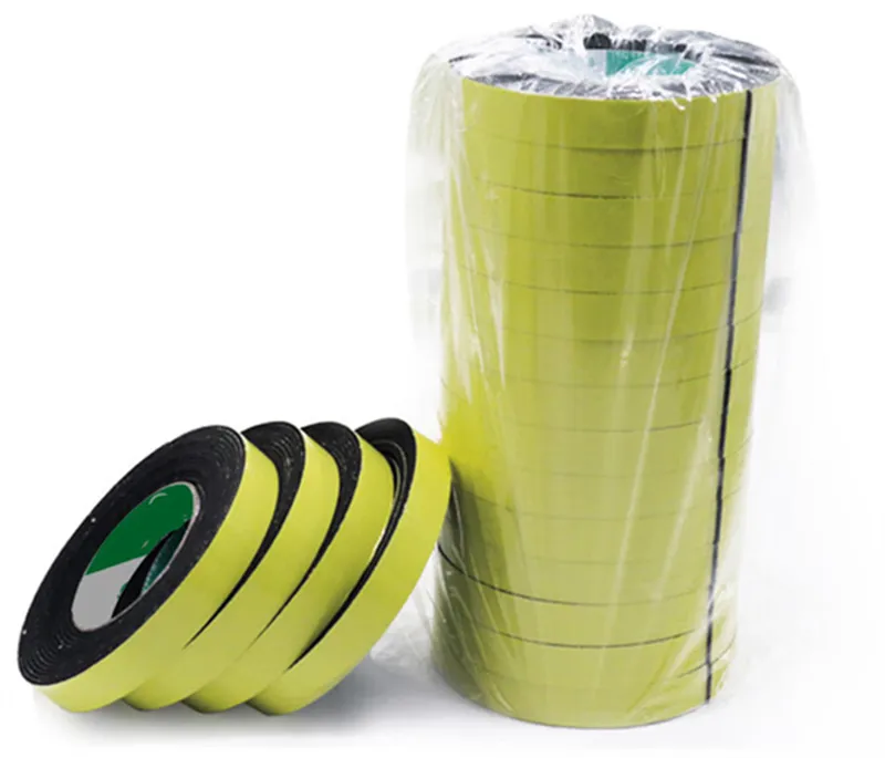 Strong Adhesion EVA Black Sponge Foam Rubber Tape Anti-Collision Seal Strip 1/2/3/5mm for Packaging and Speaker