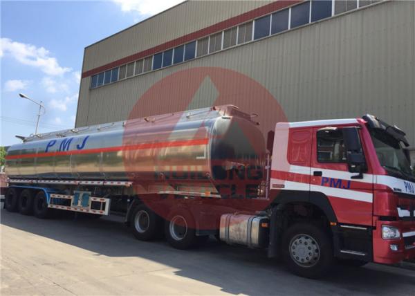50000 L 5 Compartments Aluminum Fuel Tank Trailer Large Carrying Capacity