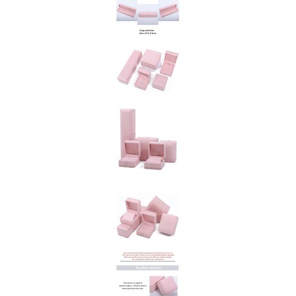 Rectangle Pink Jewelry Box for Custom Logo Packaging of Bracelets Necklaces and Rings