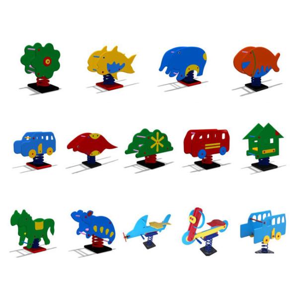 PVC Board Kids Rocking Horse With Steel Spring For Kindergarten RHD-5217A