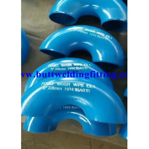 3LPE que cubre el codo del acero inoxidable, extremos biselados codo del tubo de 180 grados