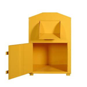 Boîte de don de vêtements durables, poudre de revêtement, poubelle de recyclage